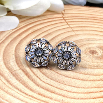 Round Zircon Earrings