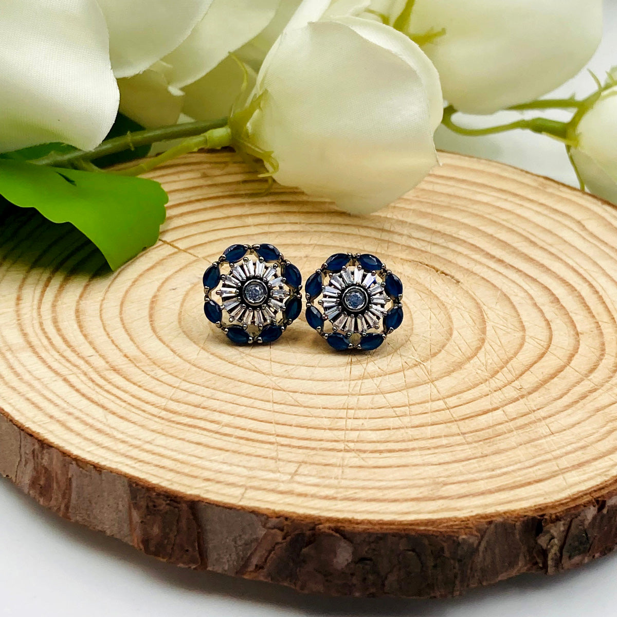 Round Zircon Earrings