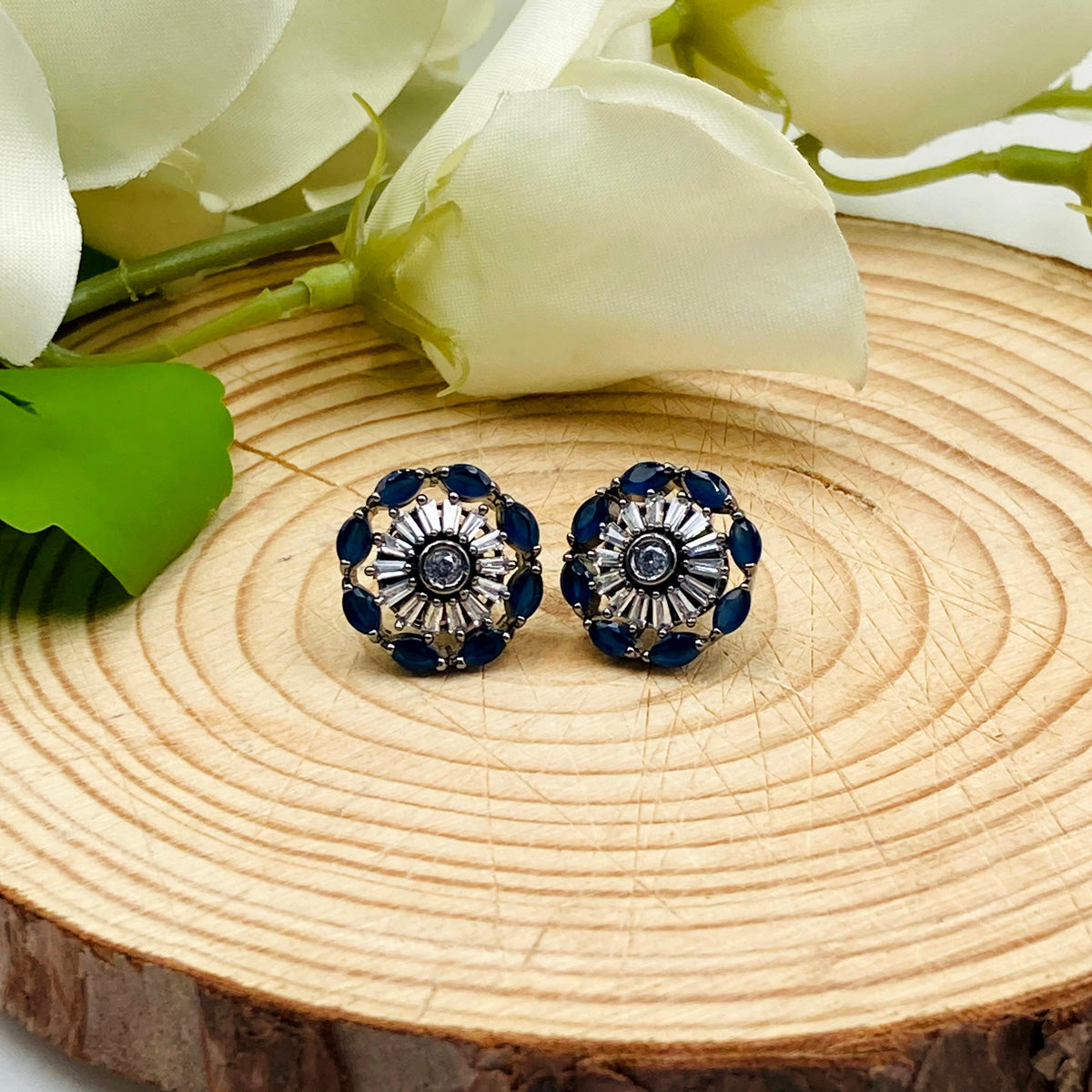 Round Zircon Earrings