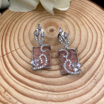 Julie Pink Zircon Earrings