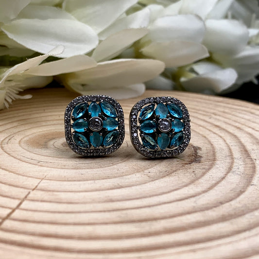 Blue Stones Zircon Earrings