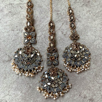 Crystal Cascade Necklace Set