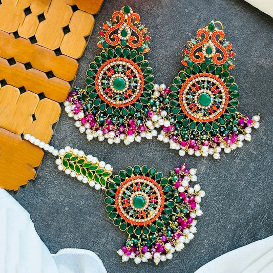 Kundan Bindiya Earrings