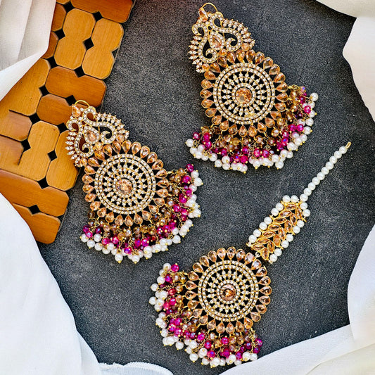 Kundan Bindiya Earrings