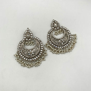 Kundan Silver Earrings
