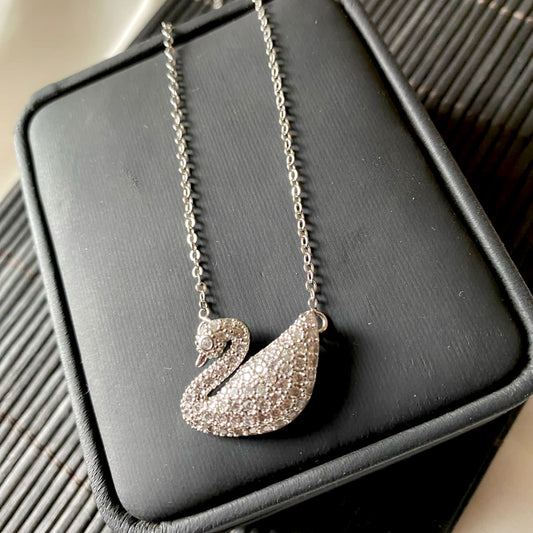 Duck Silver Stainless Steel Necklace