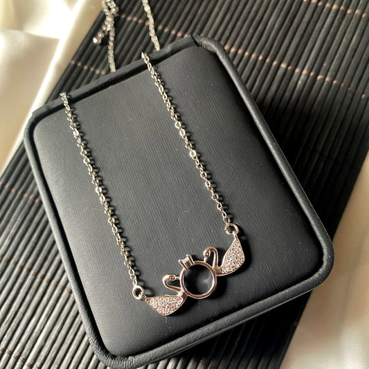 Mini Ducks Silver Stainless Steel Necklace