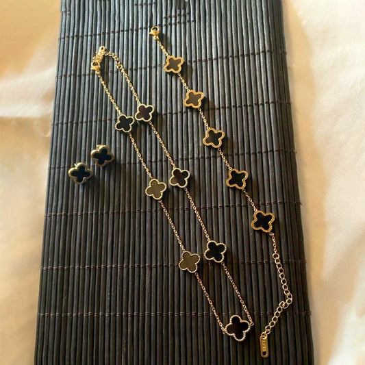Bloom Clover Necklace, Bracelet & Earrings Set