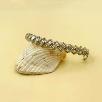 White Silver Base Kara Bracelet