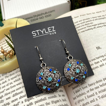Vintage Moroccan Oxidised Earrings