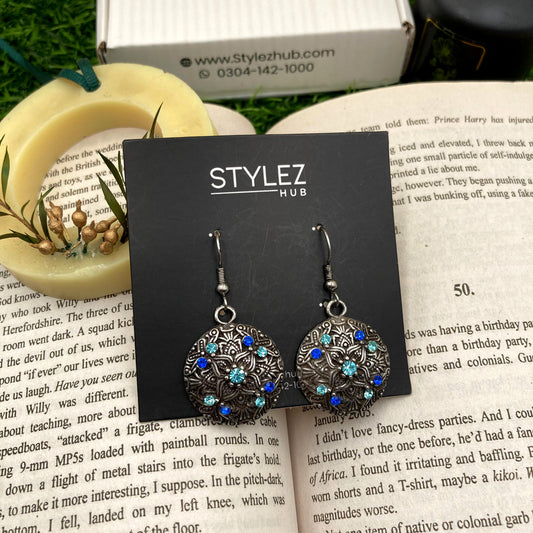 Vintage Moroccan Oxidised Earrings