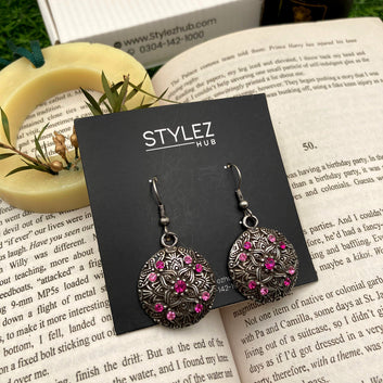 Vintage Moroccan Oxidised Earrings
