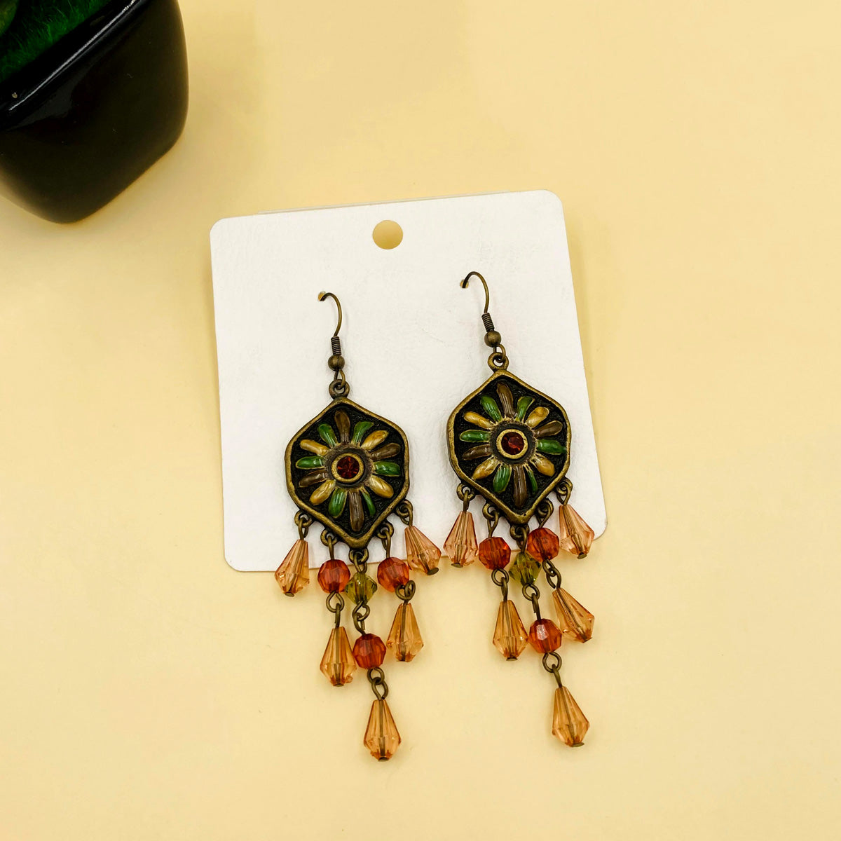 Drop Tussles Oxidised Earrings