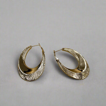 Hoops Silver Oxidised Earrings