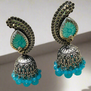 Antique Premium Oxidised Jhumka Earrings