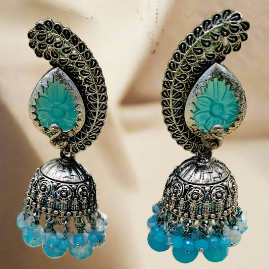 Antique Premium Oxidised Jhumka Earrings