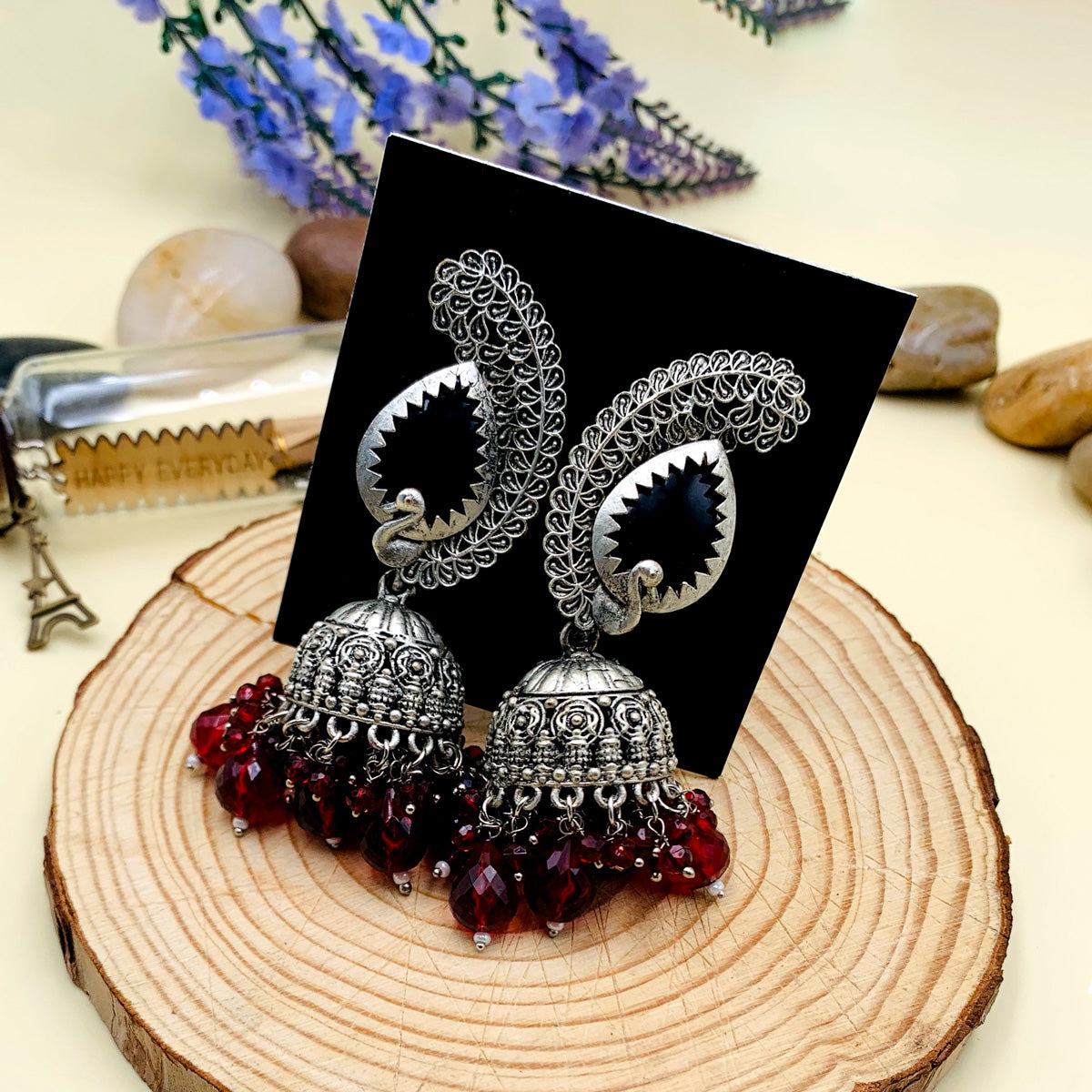 Antique Premium Oxidised Jhumka Earrings