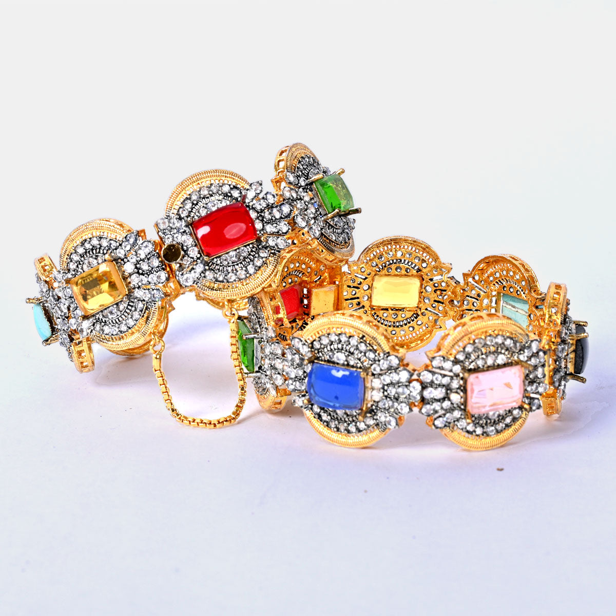 Zircon Multi Color Single Kara Bangle