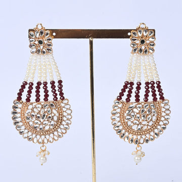 Decorated Pearl Jhumar Earrings