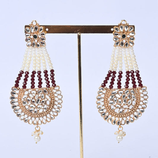 Decorated Pearl Jhumar Earrings