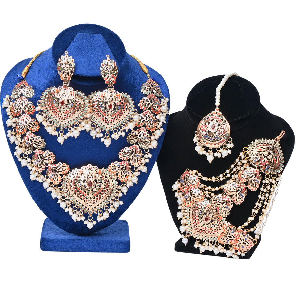 Hyderabadi Nauratan Bridal Set