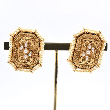 Elegant Dual Tone Rajwadi Earrings