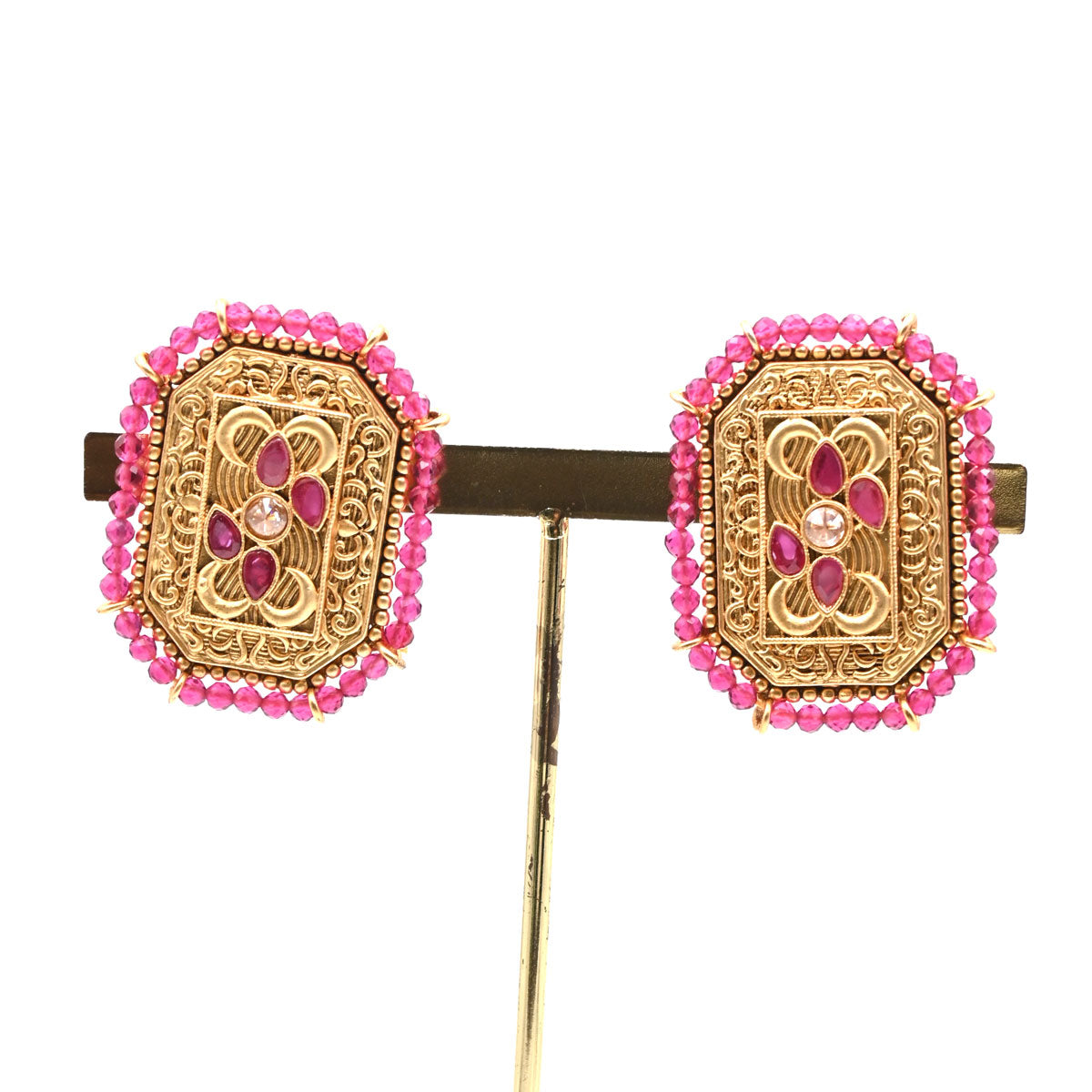 Elegant Dual Tone Rajwadi Earrings